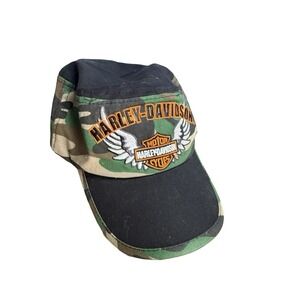 Harley-Davidson Green Camouflage  Hat Cap Large Logo Camo kids 4-7‎